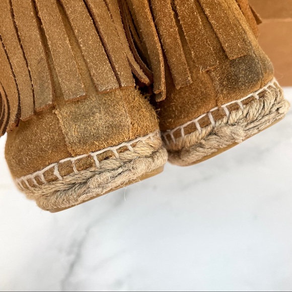 Saint Laurent Tan Suede Fringe Espadrille desert boot booties size IT 40 US 10 - Picture 5 of 16